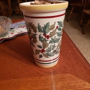 Longaberger American Holly Vase